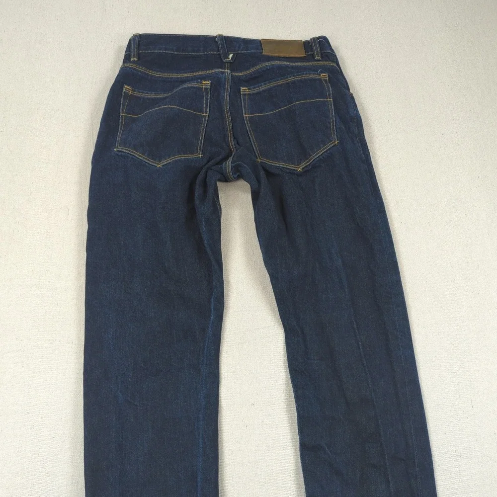 Raleigh Denim Jeans Mens 29x34 Blue Martin Selvedge‎ Button Fly White Oak